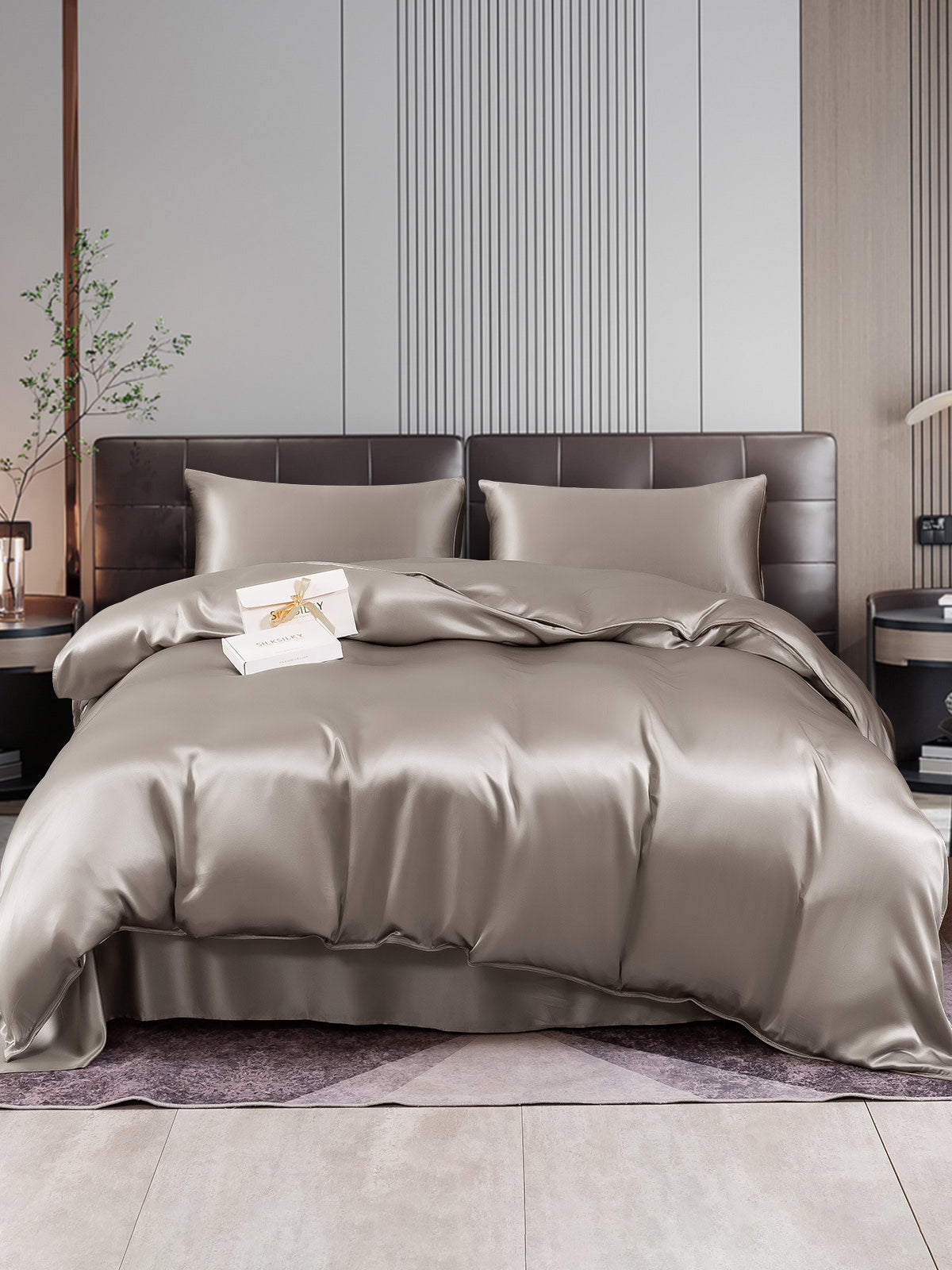 [Harmaa] SilkSilky-FI 22Momme Bedding Set 001