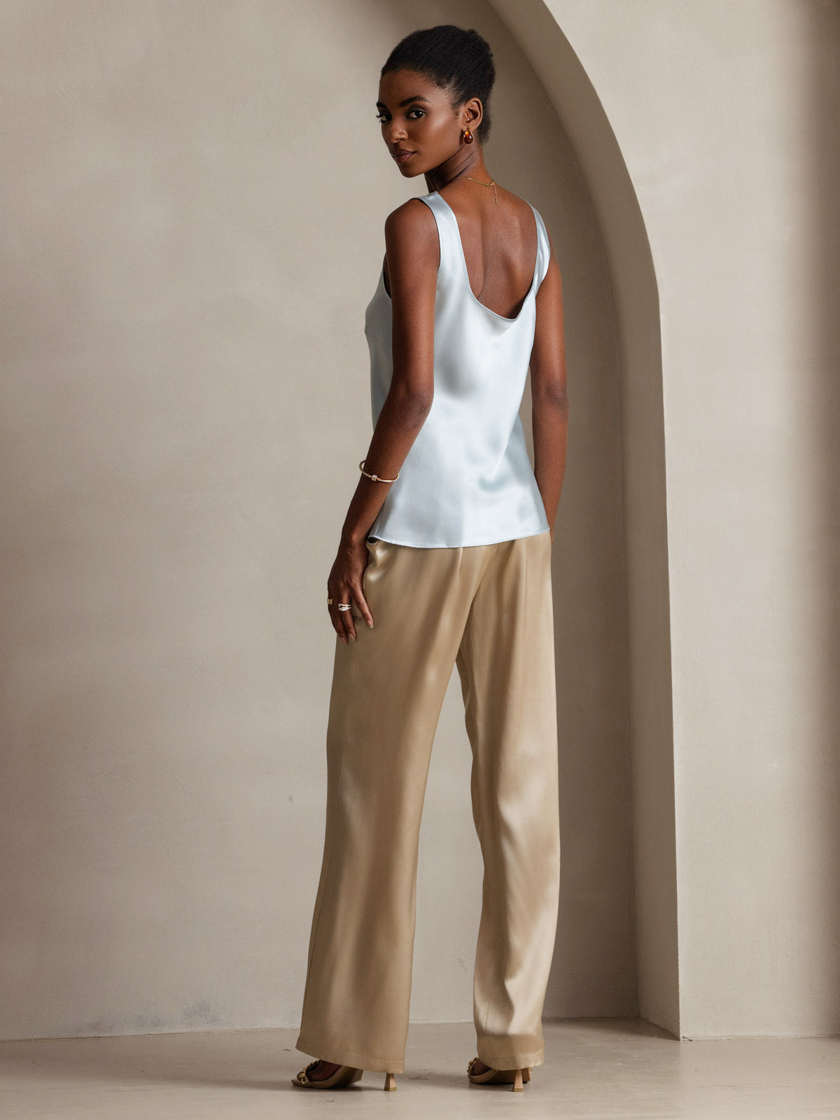 [Vaaleansininen] SilkSilky-FI 19Momme Camisoles 002