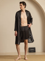[Musta Ketju] SilkSilky-FI Long Sleeve Miesten Pyjamat 004