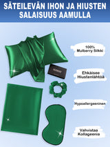 [Tummanvihreä] SilkSilky-FI 19Momme Pure Silk Pillowcase Set 002