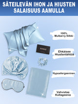 [Vaaleansininen] SilkSilky-FI 19Momme Pure Silk Pillowcase Set 002