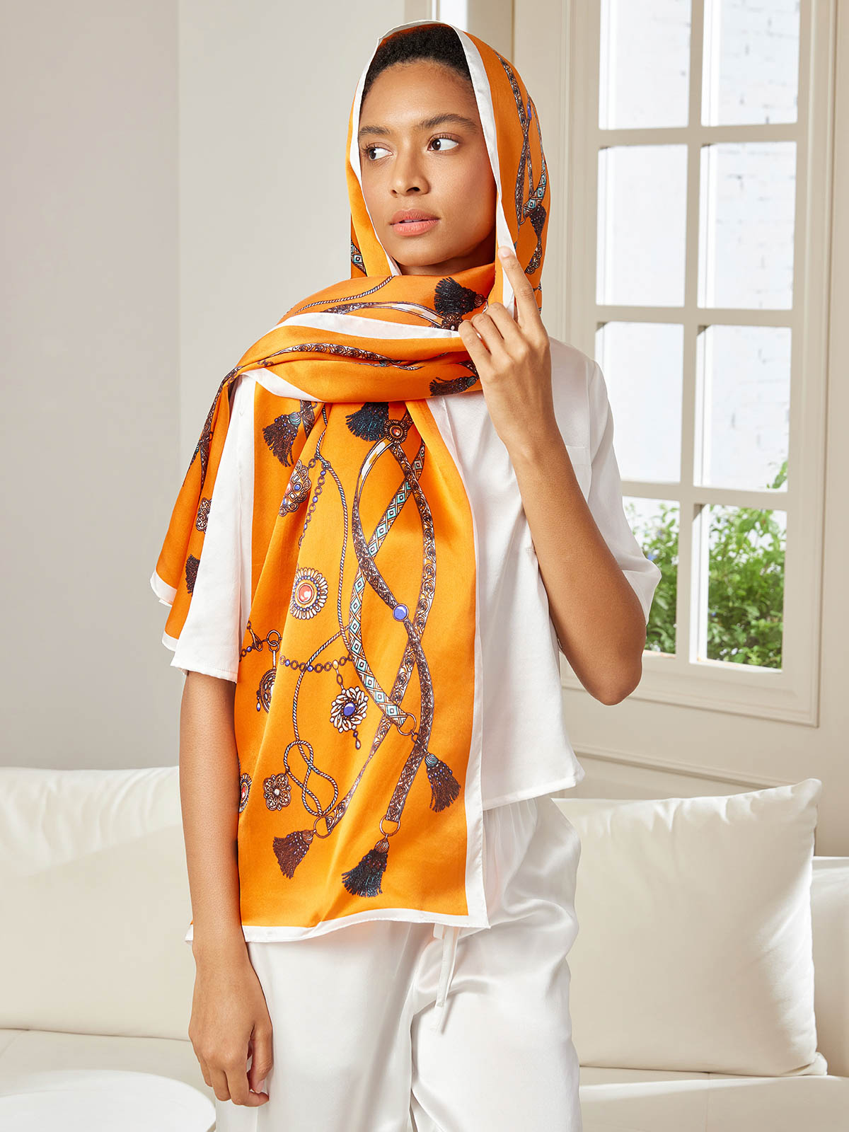 [P018] SilkSilky-FI Pure Silk Scarf 002