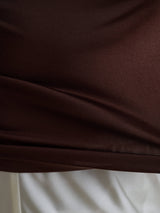 [Kahvi] SilkSilky-FI Half Sleeve Naisten T-paita 004