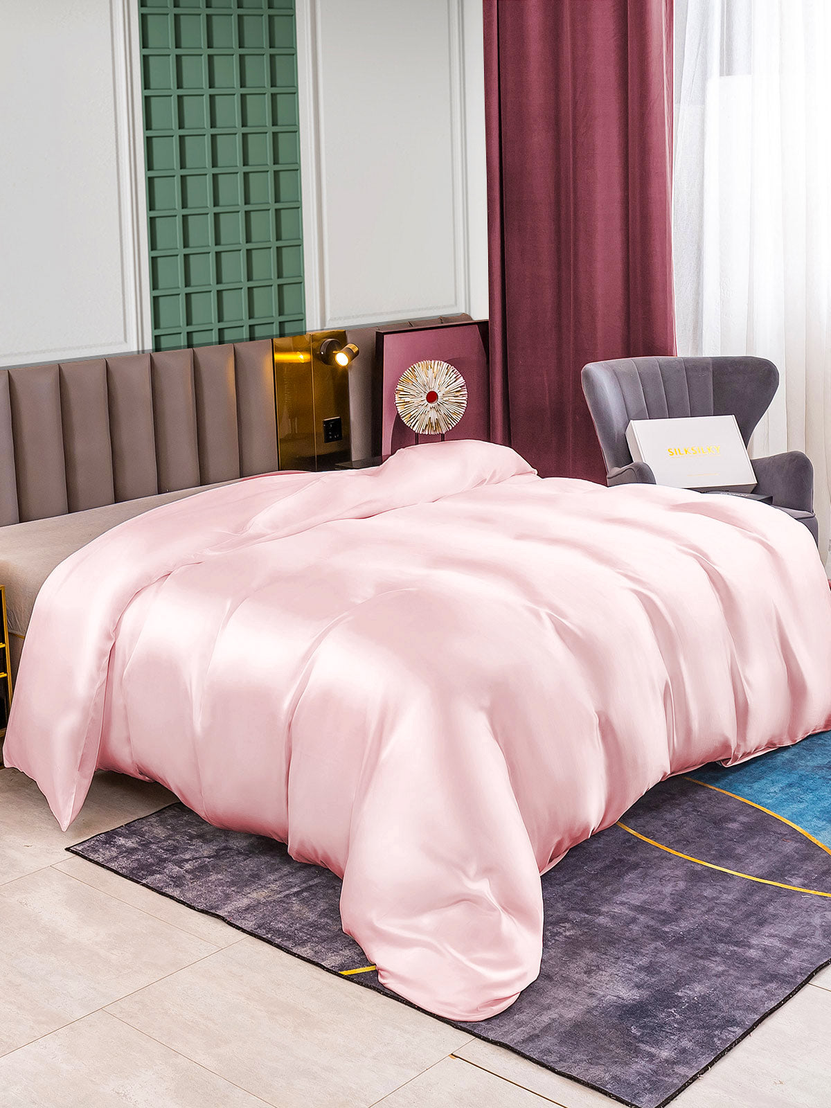 SilkSilky-FI 25Momme Duvet Cover Pinkki 001