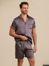 [Purppuranharmaa] SilkSilky-FI Short Sleeve Notkokaulus Miesten Pyjamat 006