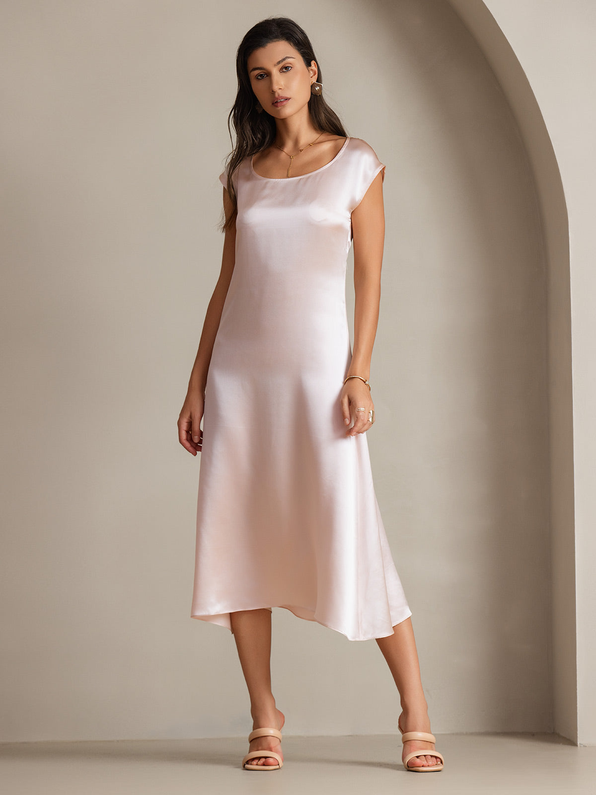 [Pinkki] SilkSilky-FI 19Momme Dress 006