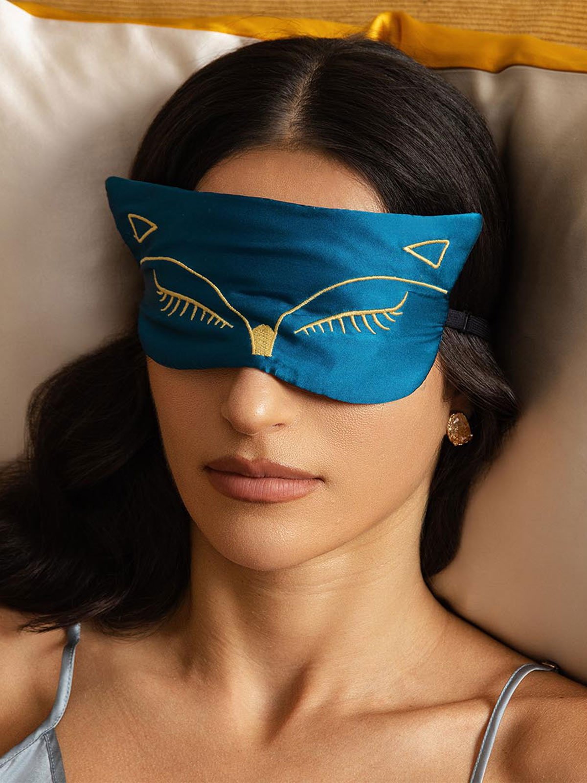 [Sinivihreä] SilkSilky-FI Eye Mask 001