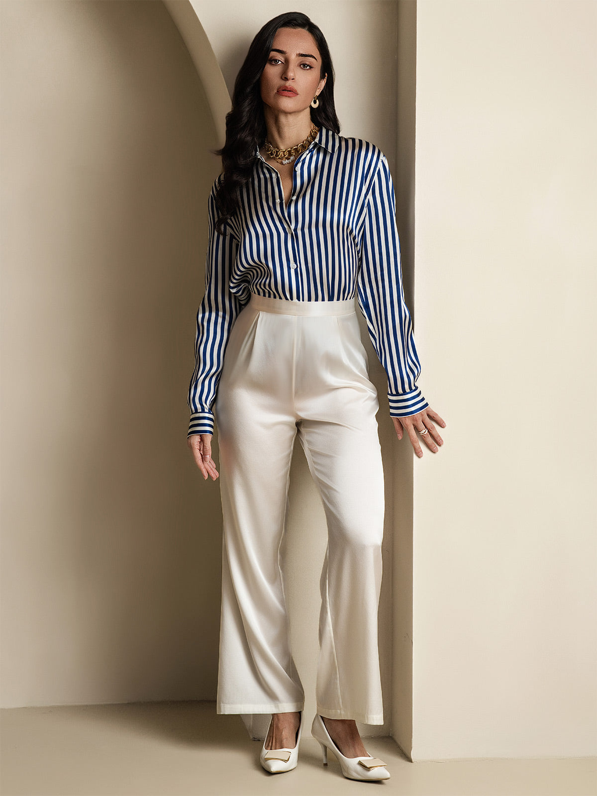 [Laivasto Raita] SilkSilky-FI Womens Shirt 007