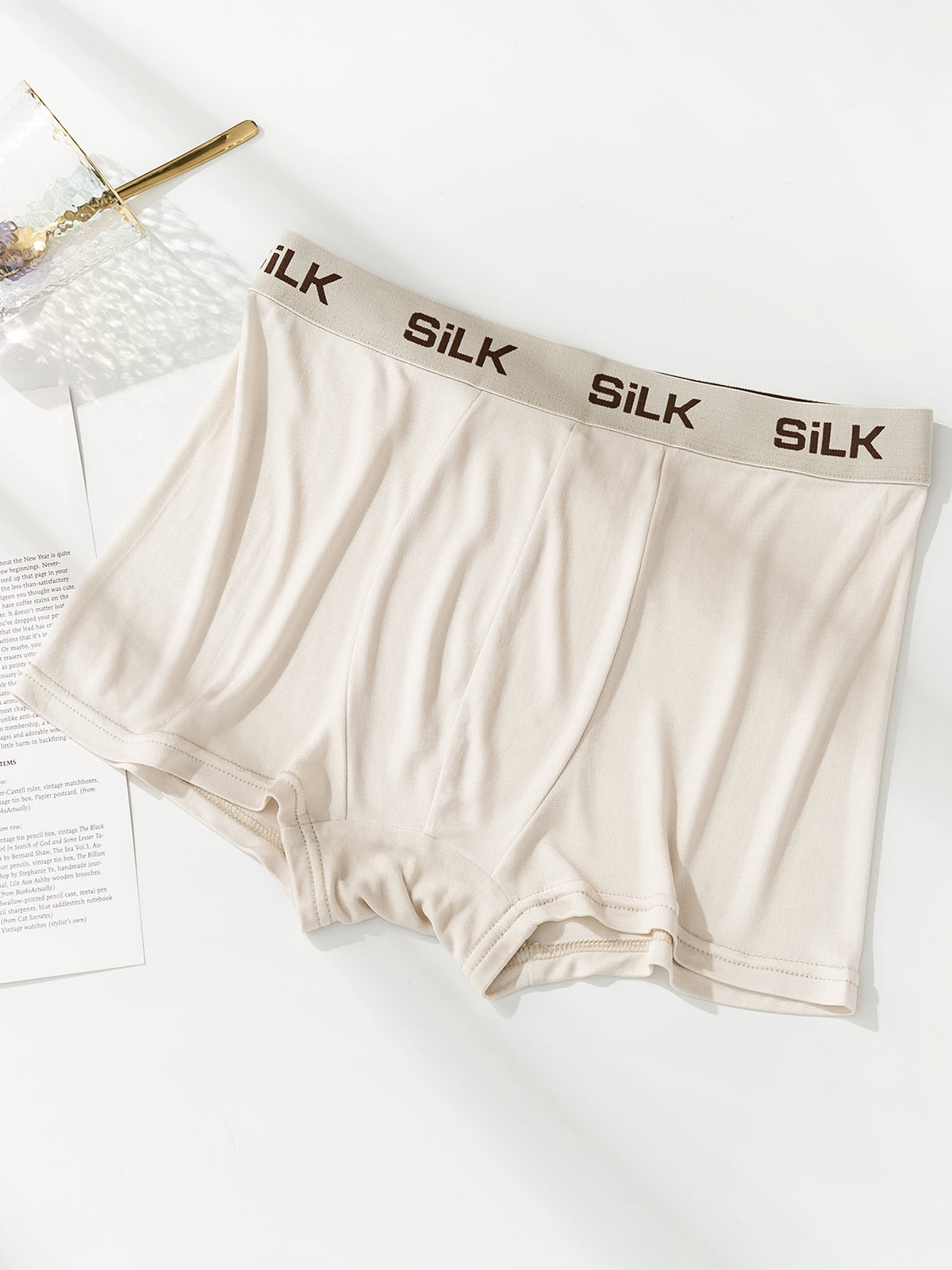 [Beige] SilkSilky-FI Mens Underwear 004