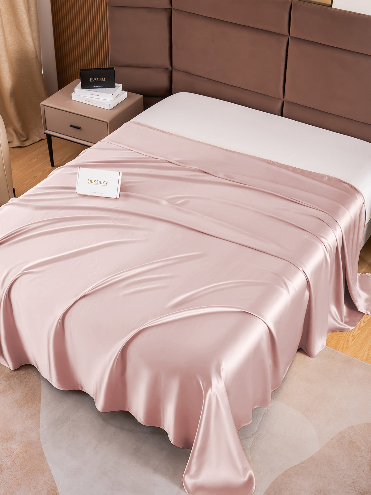 [Vaalean Mauve] SilkSilky-FI 19Momme Sheet 001