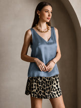 [Aito Petrooli] SilkSilky-FI Sleeveless V Neck Camisole Top 001