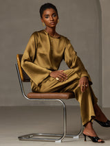 [Ruskea] SilkSilky-FI Long Sleeve Boat Neck Pusero 007