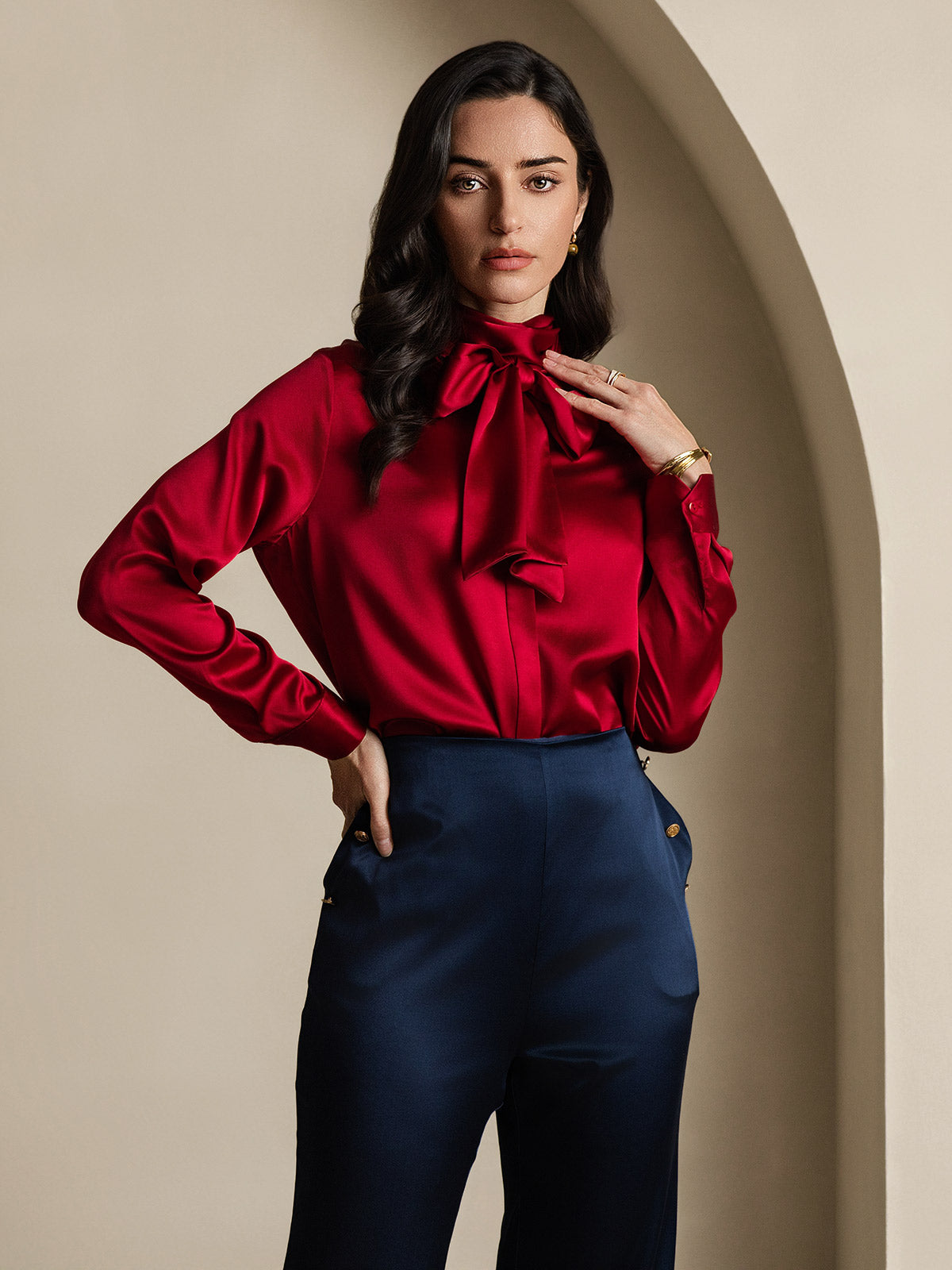 [Viini] SilkSilky-FI 19Momme Womens Shirt 006