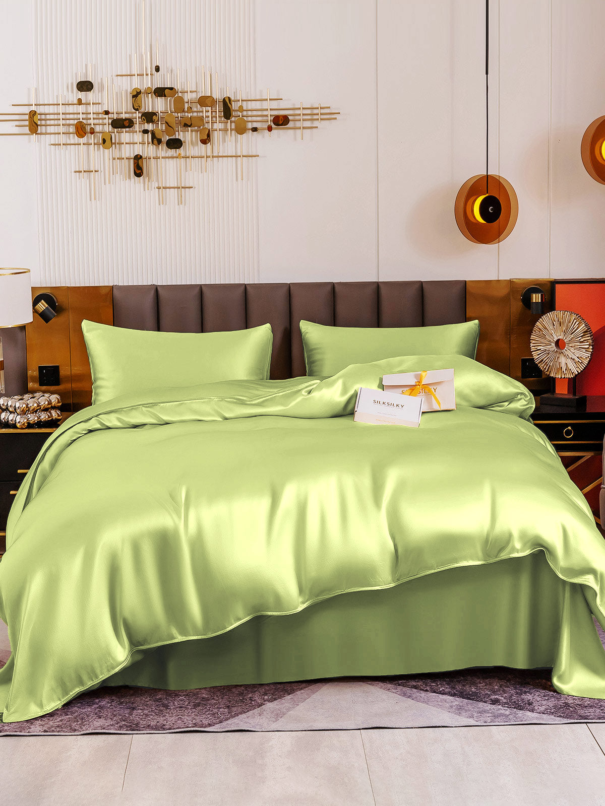 [Mintunvihreä] SilkSilky-FI 19Momme Bedding Set 002