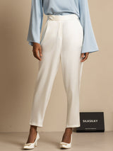 [Valkoinen] SilkSilky-FI 19Momme Womens Pants 001