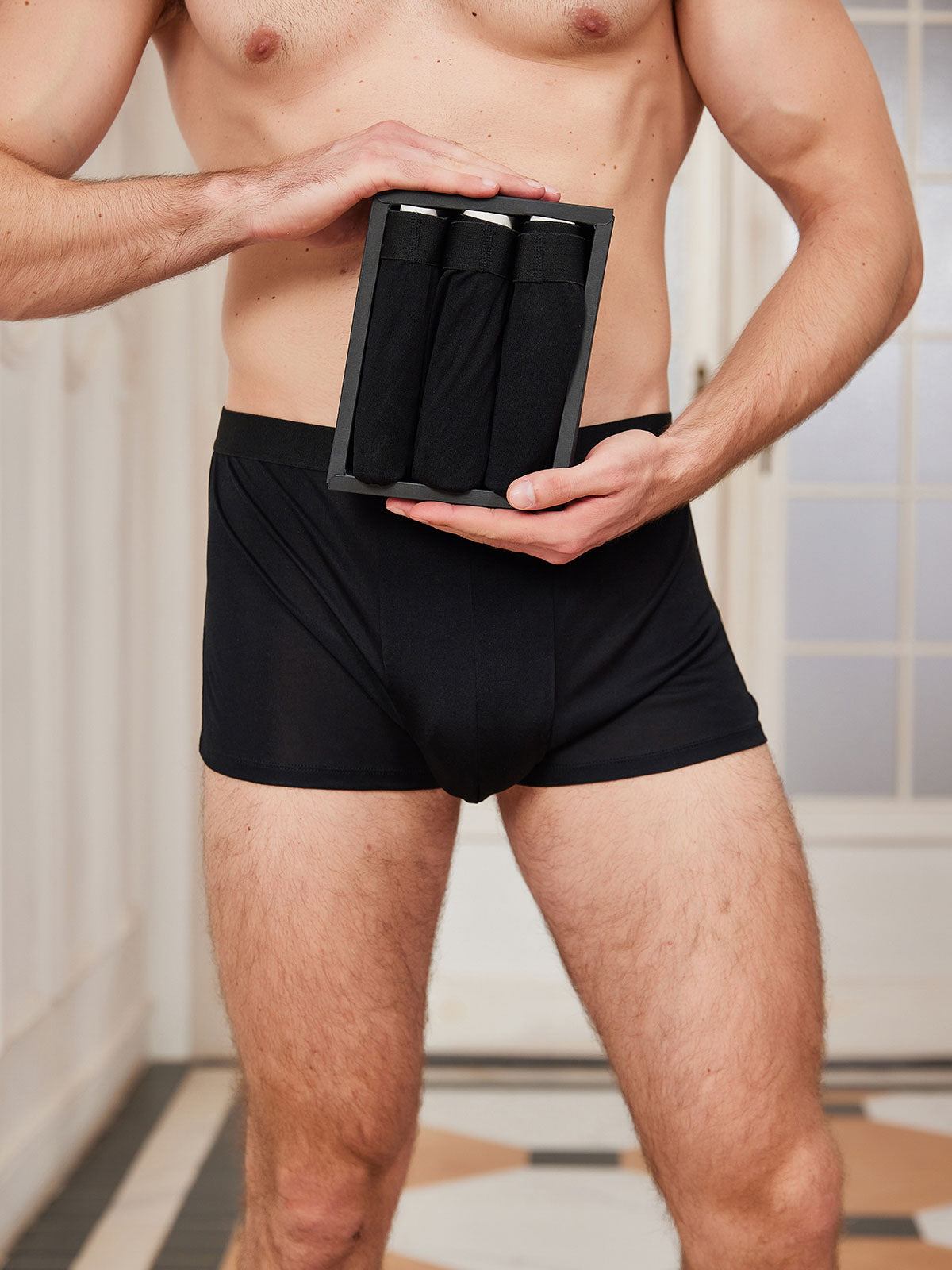 [Musta] SilkSilky-FI Mens Underwear 003