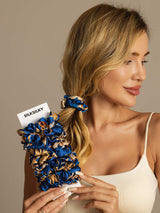 [Navy Lohikäärme] SilkSilky-FI Scrunchie 003