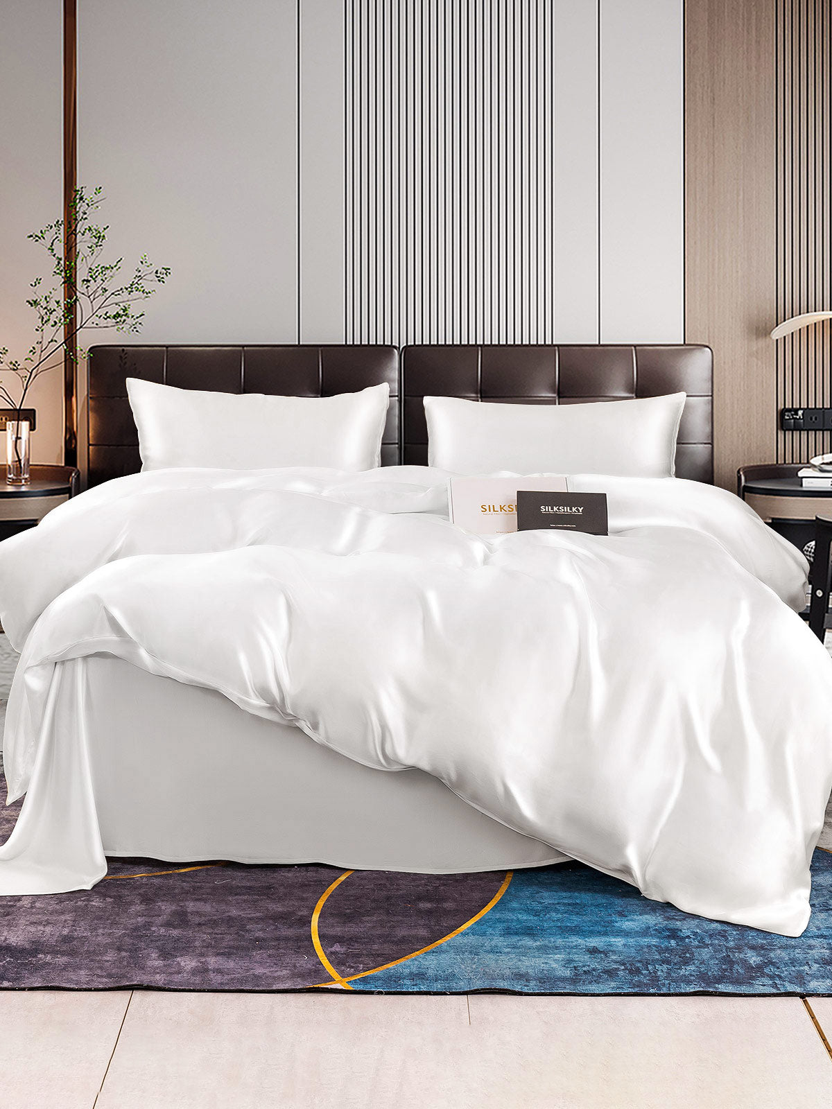 [Valkoinen] SilkSilky-FI 22Momme Bedding Set 001
