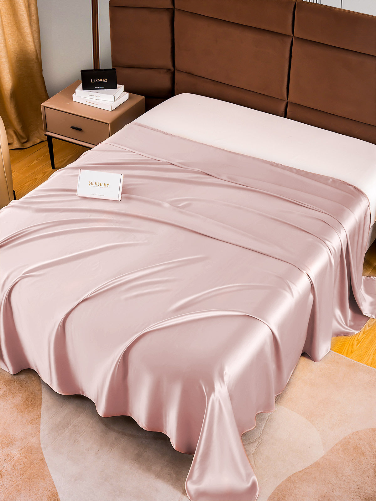 [Vaalean Mauve] SilkSilky-FI 22Momme Sheet 003