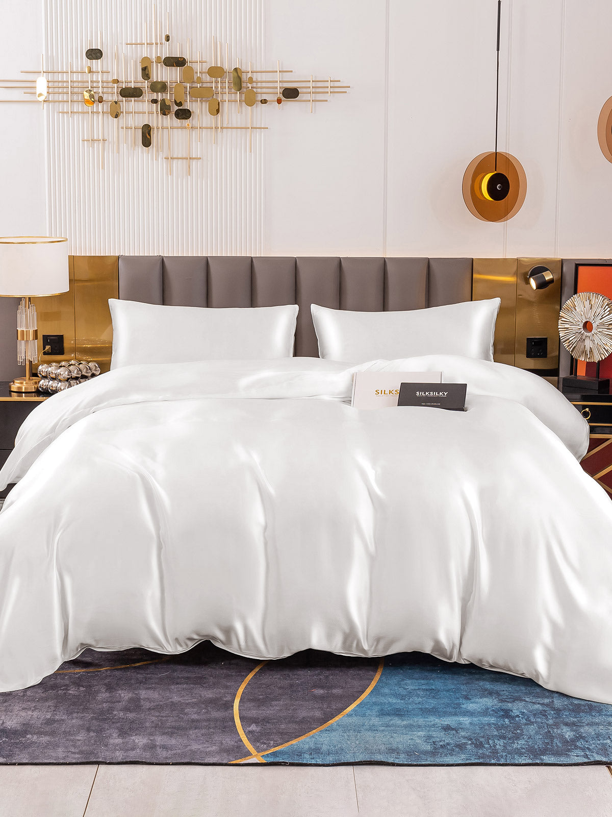 [Valkoinen] SilkSilky-FI 19Momme Bedding Set 001