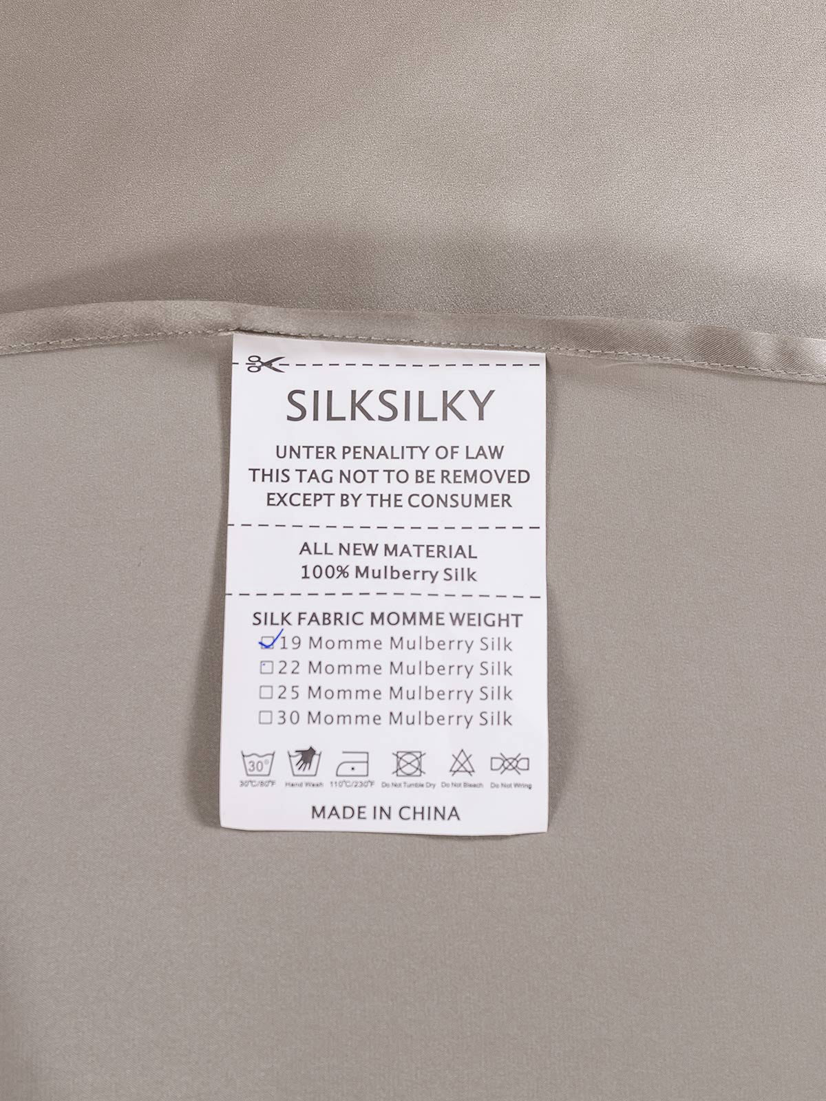 [Harmaa] SilkSilky-FI 25Momme Bedding Set 005