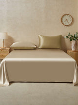 [Beige+Khaki] SilkSilky-FI 22Momme Vuodevaatteet Setti 001