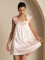 [Pinkki] SilkSilky-FI Sleeveless Square Neck Yöpaita 007