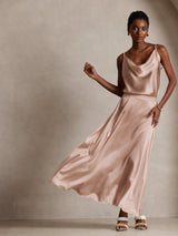 [Toscana] SilkSilky-FI Spaghetti Strap Cowl Neck Camisole Top 008