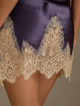 [Purppuranharmaa] SilkSilky-FI Spaghetti Strap V Neck Yöpaita 007