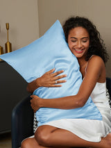 [Vaaleansininen] SilkSilky-FI 19Momme Pillowcase 002