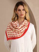 [Beige Kirsikka] SilkSilky-FI Scarf 005