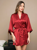 [Viini] SilkSilky-FI 3/4 Sleeve Naisten Aamutakki 004