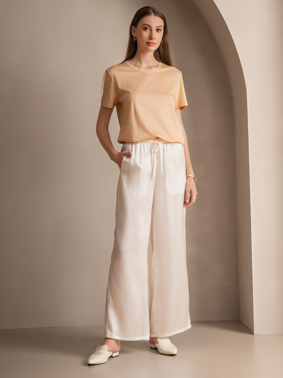 [Valkoinen] SilkSilky-FI Womens Pants 002