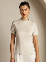 [Harmaa] SilkSilky-FI Short Sleeve Naisten T-paita 006