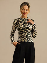 [Leopardi] SilkSilky-FI Long Sleeve Naisten T-paita 005