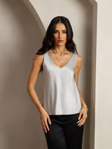 [Hopea] SilkSilky-FI Sleeveless V Neck Camisole Top 003