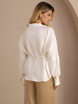 [Valkoinen] SilkSilky-FI Long Sleeve Naisten Puserot 002