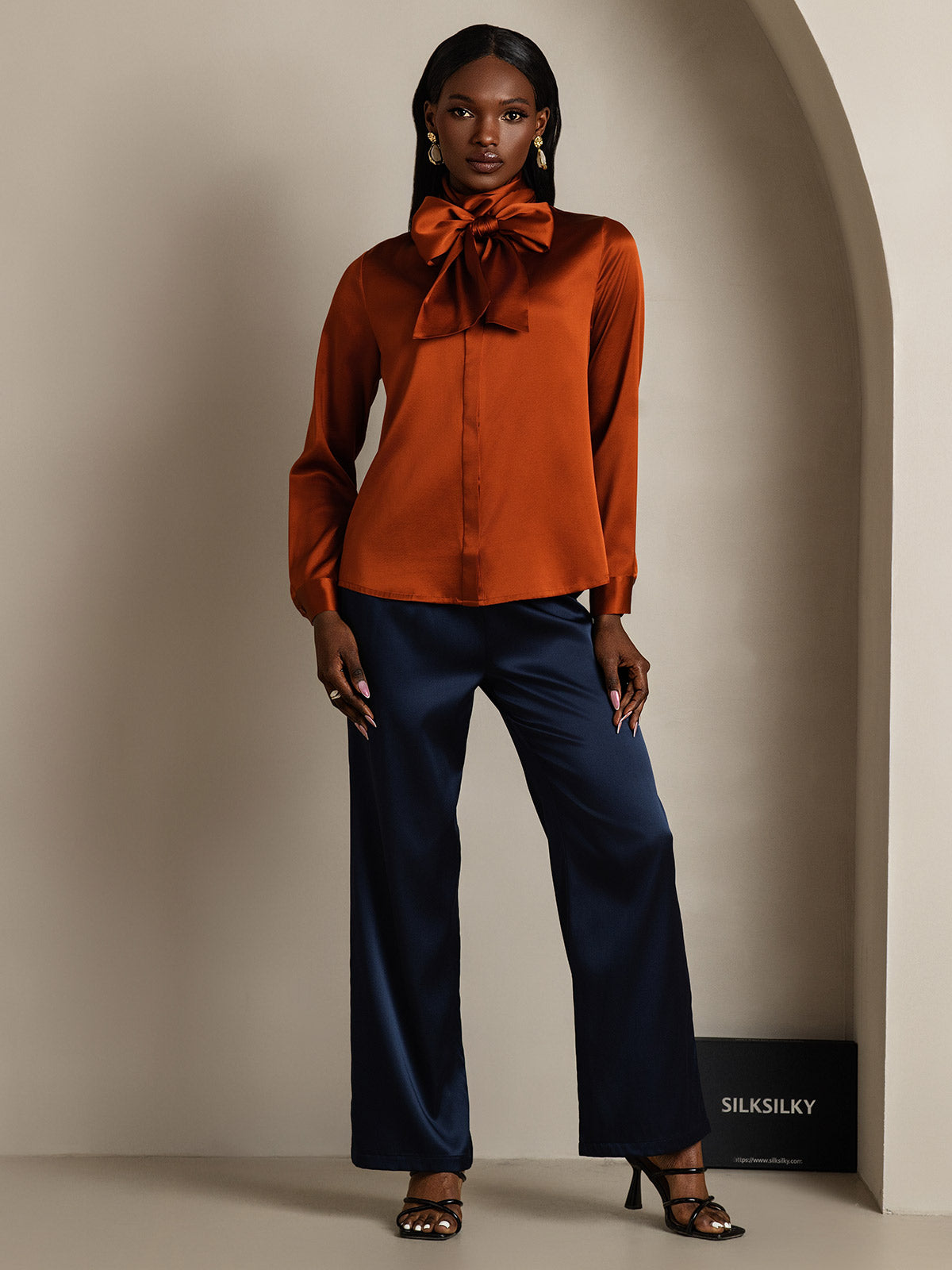 [Karamelli] SilkSilky-FI 19Momme Womens Shirt 006