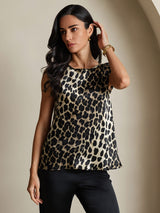 [Leopardi] SilkSilky-FI 19Momme Womens T-Shirt 004