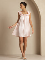 [Pinkki] SilkSilky-FI Sleeveless Square Neck Yöpaita 003