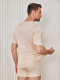 SilkSilky-FI Mens T-Shirt Beige 002