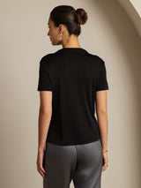 [Musta] SilkSilky-FI Short Sleeve Naisten T-paita 002