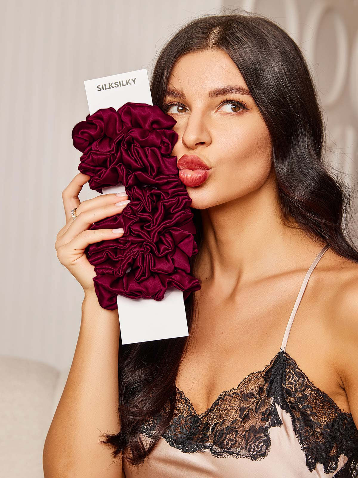 [Fuksia] SilkSilky-FI 19Momme Scrunchie 002