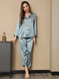 SilkSilky-FI Womens Pajamas Teräksensininen 004