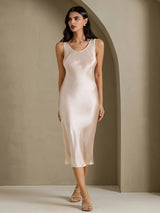 [Beige] SilkSilky-FI Sleeveless Mekko 007