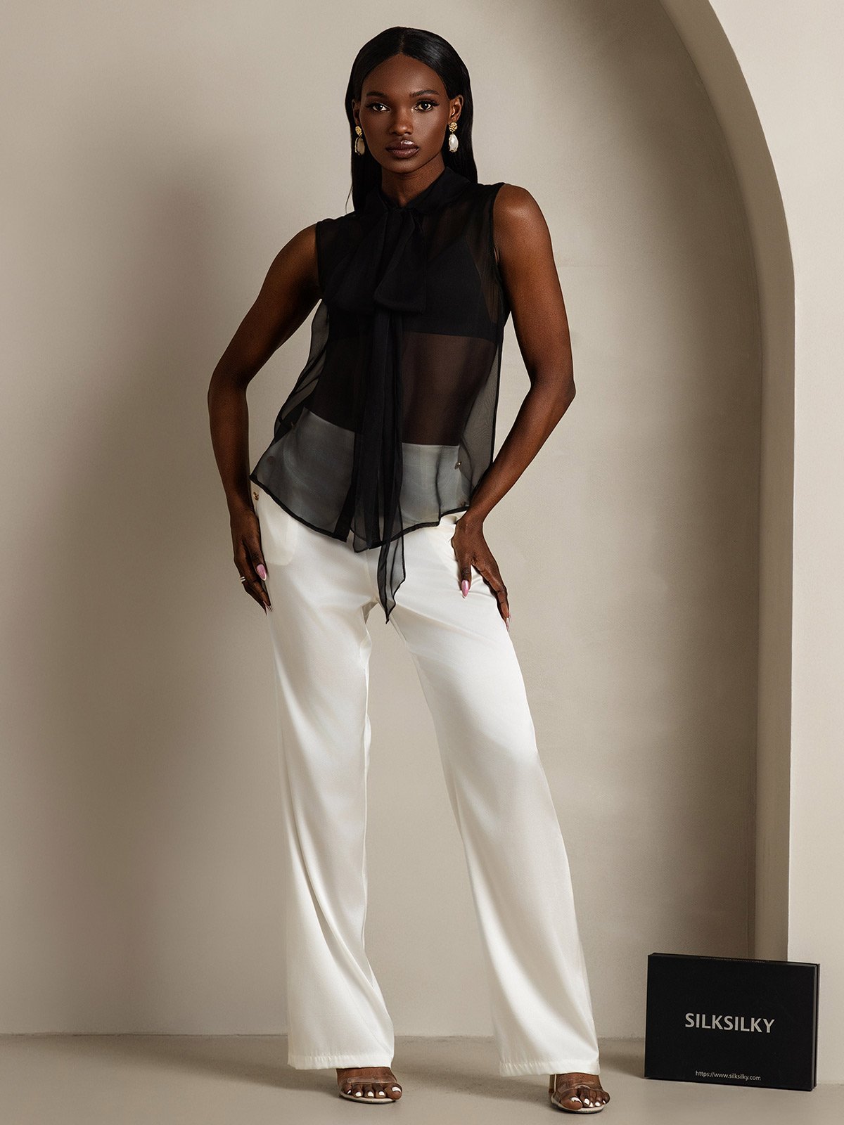 SilkSilky-FI Womens Shirt Musta 007