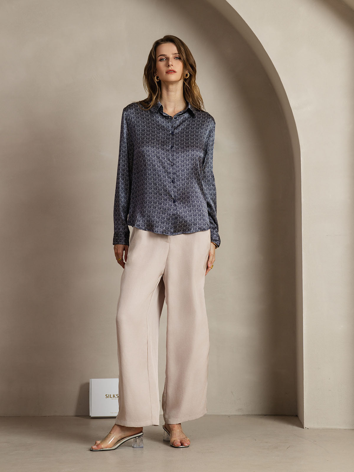 [Laivasto Ginkgo] SilkSilky-FI Womens Shirt 007
