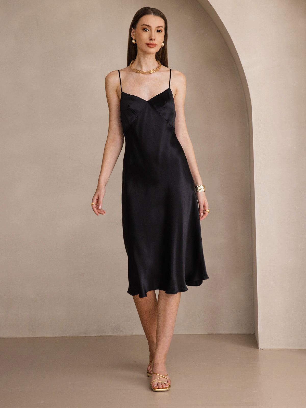 [Musta] SilkSilky-FI 19Momme Dress 001