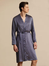 [Laivasto Ginkgo] SilkSilky-FI Long Sleeve V Neck Miesten Aamutakki 001