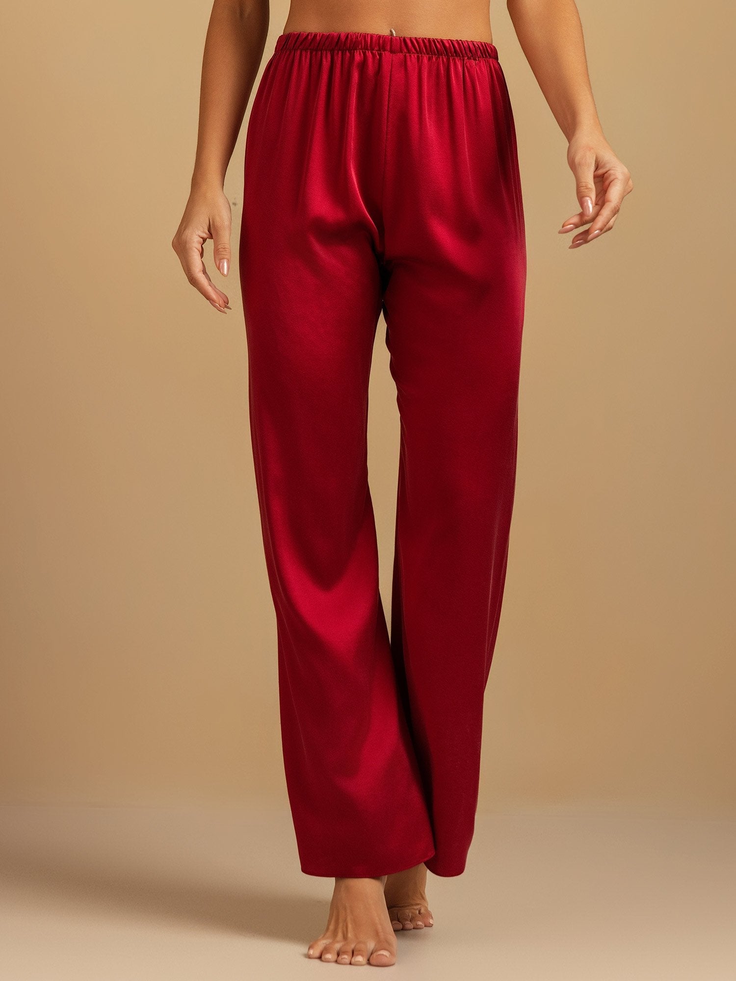 [Viini] SilkSilky-FI 19Momme Womens Sleep Bottoms 004,